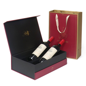 Premium rigid <b>magnetic</b> wine <b>gift</b> <b>boxes</b> wholesale custom logo wine bottle packaging <b>boxes</b> - Product Image 5