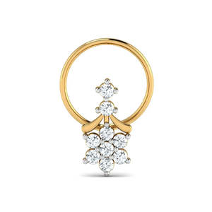 Gold Plated Vintage Flower Pearl <b>Nosepin</b> Body Jewelry for Wedding Engagement Gift - Product Image 1