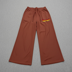 Pantalones de chándal holgados de gran tamaño para mujer personalizados, pantalones de chándal modales planos holgados, transpirables, para entrenamiento, pantalones de chándal lisos en blanco para invierno - Product Image 4