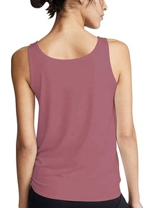 เสื้อกล้ามสำหรับผู้หญิง,เสื้อออกกำลังกายทำจากไนล่อนสแปนเด็กซ์ระบายอากาศได้ดีใช้สำหรับยิมฟิตเนสเสื้อกล้ามโยคะ - Product Image 6