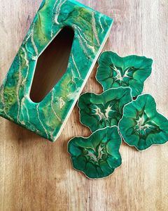 ACCESSORIES QUALITY ATTRACTIVE RESIN <b>TISSUE</b> HOLDER DECORATIVE Handcrafted <b>Tissue</b> Holder <b>for</b> Dining Kitchen Use Napkin Storage - Product Image 2