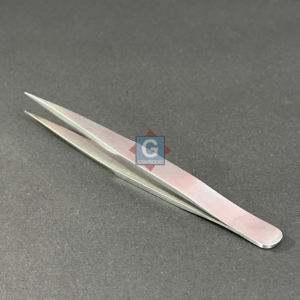 Pinzas de extensión de pestañas rectas de acero inoxidable reutilizables - Product Image 1