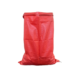 Bolsa de plástico roja tejida PP 25kg 50kg para almacenamiento de fertilizantes Impresión flexográfica en Vietnam - Product Image 1