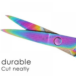 Ciseaux à cuticules à ongles en acier inoxydable à haute teneur en carbone lame incurvée outils de Salon de beauté disponibles fournisseur d'outils de beauté multicolores - Product Image 3