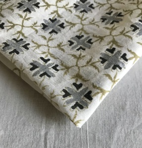 Traditional <b>Indian</b> Handblock Printed Cotton <b>Fabric</b> with Ethnic Motifs Sustainable Textile - Product Image 3