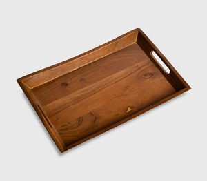 Juego de Bandejas de Madera Ecológicas Hechas a Mano de Primera Calidad con Diseño Moderno para Hotel, Venta al por Mayor, Artesanía Natural para Servir Frutas y Tazas de Té - Product Image 1