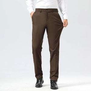 Pantalon décontracté pour homme en sergé de coton premium, coupe droite classique, écologique, séchage rapide, tissu respirant, confortable, export - Product Image 6