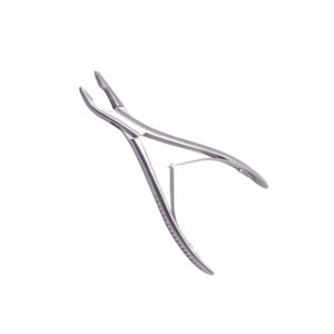 Mead 17cm Steel ENT Instruments Manual Power Nasal Rongeur con extremo redondo curvo de 5mm para procedimientos médicos - Product Image 1