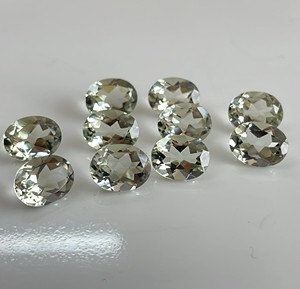 Améthyste verte naturelle coupe ovale 7x9mm à facettes-améthyste verte en vrac - Product Image 6