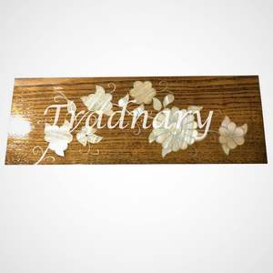 Traditional Mother Pearl Inlay <b>Wooden</b> <b>Lid</b> Container <b>Box</b> Plain Floral Design Serving Tray for Kitchen Home Office Restaurant Use - Product Image 2