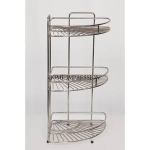 Heavy Duty Metal <b>Wire</b> Made Elegant and Durable Three Tier Kitchen <b>Racks</b> With Modern Finished Contemporary Kitchen Interiors - Product Image 1