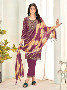 Material bordado Chinnon secado rápido Kurti secuencia trabajo Salwar Kameez ropa India paquistaní diseñada para ocasiones de fiesta - Product Image 3