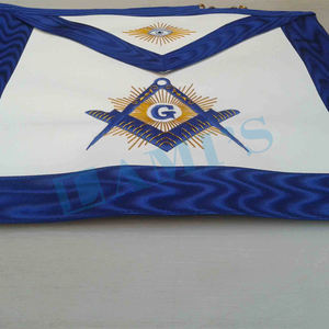 Meilleur matériel tablier de franc-maçon équerre et boussoles tablier de décoration maçonnique brodé à la main personnalisé - Product Image 5