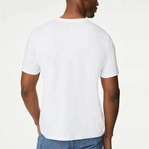 T-shirt en coton léger uni pour homme, tee-shirt basique, personnalisation de la marque, OEM ODM - Product Image 6