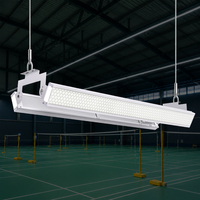 Lampu LED Anti Silau Berkualitas Tinggi untuk Lapangan Badminton Indoor, Lampu Lapangan Pickleball, Lampu Linear untuk Lapangan Padel Indoor