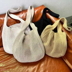 2024新品牌设计钩针手提包时尚女式红色旅行购物袋女式针织手提袋 - Product Image 6