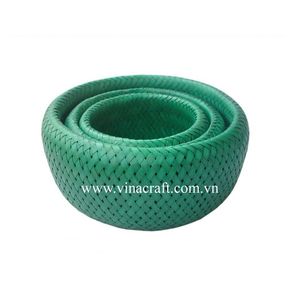 Cesta de almacenamiento de bambú natural 100% hecha a mano, organizador ecológico con logotipo personalizable para cocina o uso doméstico - Product Image 2