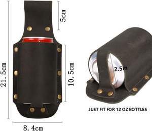 Stylish Comfortable Leather Waist Bag <b>Travel</b> <b>Pouch</b> for Beer Bottle Holder for Picnics Beach Barbeques Fishing - Product Image 2