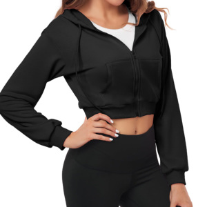 Nouvel Arrivage Sweat à Capuche Court Oversize Imprimé pour Femme Hiver Écologique Séchage Rapide Respirant Anti-Rétrécissement XS - Product Image 3