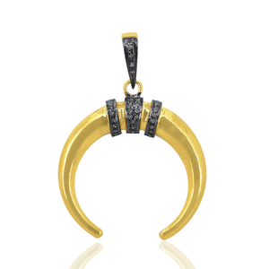 Colgante de plata de ley con forma de caballo para niña, colgante con diseño de zapato chapado en oro amarillo - Product Image 3