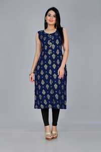 Material de rayón de diseñador étnico indio, impreso completamente cosido, diseño de lujo para niñas y mujeres, Kurti para compradores a granel - Product Image 2