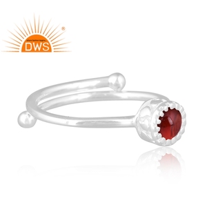 Best Selling Fine Sterling <b>Silver</b> Natural <b>Garnet</b> Gemstone Stackable <b>Ring</b> Jewelry For Women Gift For Her - Product Image 3