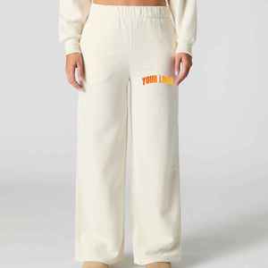 กางเกงขาบานผ้าขนแกะโพลีเอสเตอร์/ ผ้าฝ้ายเอวยางยืดทรงหลวมใส่สบายเป็นมิตรต่อสิ่งแวดล้อมสำหรับฤดูหนาว - Product Image 6