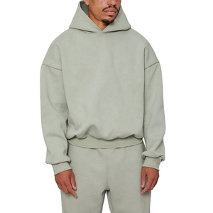 Sweat à capuche personnalisé sans poche surdimensionné 500 gsm poids lourd hommes pull sans cordon de serrage à capuche - Product Image 1