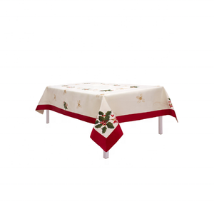 Nappe 100% coton brodée de 4 pieds biodégradable de luxe OEM ODM à séchage rapide pour rassemblements décontractés, décoration durable et réutilisable - Product Image 3