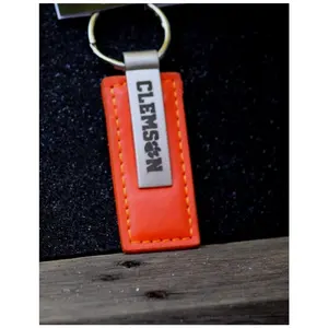 2024 Clemson turuncu deri anahtar etiketi-toptan fiyata en çok talep edilen anahtar etiketi