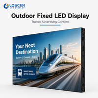 Affichage LED P4 IP65 pour centre de transport, directement de l'usine, dans un cabinet 960x960mm avec animation, pour installation fixe dans les centres commerciaux