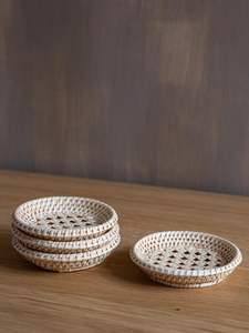 Almohadillas calientes hechas a mano, posavasos de ratán tejidos a mano, manteles individuales de bambú, base de taza, platos de cargador, precio al por mayor - Product Image 2