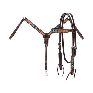 Bride de polo cousue fantaisie personnalisée de grand confort avec rênes licous anglais prix de gros plastron de fournisseur d'usine - Product Image 1