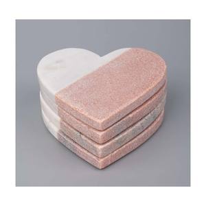 Rajasthani หินรูปหัวใจชุดถาดรองชาขัดเงาลวดลายสำหรับใช้ในบ้านและรีสอร์ท - Product Image 4