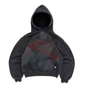 OEM Hommes Sweat Pull 100% Coton À Manches Longues Confortable Polaire Tissu Logo Personnalisé Streetwear Porter - Product Image 4