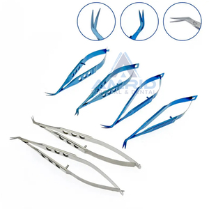 Ophthalmic Scissors Castroviejo Corneal Scissors Left/Right Manual <b>Titanium</b> Ophthalmic Surgical Instrument Set - Product Image 5