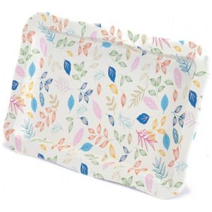 238x358 mm Rectangular <b>Metal</b> Decorative Tray with Wavy <b>Edge</b> Leaf Pattern - Product Image 4