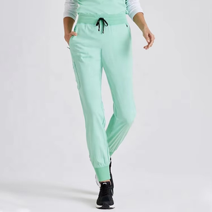 Vêtements d'infirmière en gros, ensembles d'uniformes, pantalons de jogging, uniformes d'hôpital, vêtements d'infirmière pour femmes, col en V, pantalons de jogging avec logo, combinaisons médicales - Product Image 4