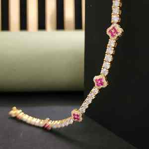 <b>Charm</b> Round Cut Lab Grown Diamond 10CT Women's Fashionable <b>Bracelet</b> 14K Solid Gold White Gold IGI Certified for Every Occasion - Product Image 3