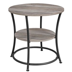 Beautiful Gray Solid Wood End <b>Table</b> Beside <b>Sofa</b> Decorative Vase <b>Table</b> for Home Furniture Living Room Bedroom Office Decoration - Product Image 1