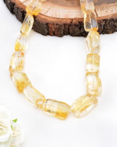 Collier en pierres précieuses de citrine naturelle facettées, pierres précieuses pour la fabrication de bijoux fins - Product Image 1