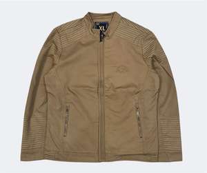 Veste de motard vintage décontractée kaki pour homme Bearfit, automne, 100% coton, coupe ajustée, écologique, coupe-vent, respirante, fermeture éclair, service OEM - Product Image 5