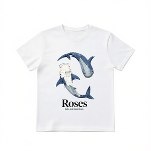 T-Shirt Unisex 210GSM 100% Cotone Stile Casual con Stampa Personalizzata di Rose, Peso Tessuto 250 GSM, Taglia 2XL, Logo Frontale - Product Image 2