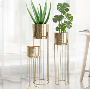 Modern Stylish Metal Planter <b>Stand</b> Indoor/Outdoor Garden Decor Elegant Home Accent Powder Coated Finish Durable Space Saving - Product Image 5