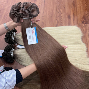 Réapprovisionnez-vous maintenant! Extensions de cheveux de haute qualité beaux cheveux de trame attachés à la main beaucoup de couleurs faciles à appliquer - Product Image 2