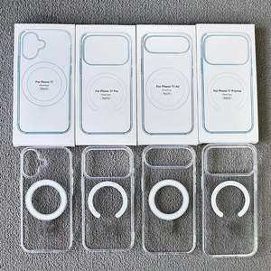 Étui de téléphone magnétique transparent antichoc en TPU+PC au design professionnel pour 11 Pro et 17 Max - Product Image 1