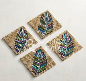 ถาดรองแก้วลูกปัดสำหรับตกแต่งจากแบรนด์แฮนด์เมดผลิตในอินเดีย - Product Image 6