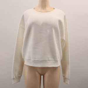 เสื้อสเวตเชิ้ตคอกลมผ้าฝ้ายสำหรับผู้หญิง ปักโลโก้ตามสั่ง ทรงหลวมไหล่ตก สไตล์โอเวอร์ไซส์ สำหรับฤดูหนาว แบบมีลายพิมพ์ - Product Image 5