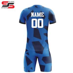Uniformes de football personnalisés de haute qualité chemise équipe Unique mode maillot de football Kits Polyester imprimé séchage rapide ensemble de vêtements de football - Product Image 4