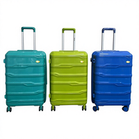 Ensemble de bagages en matériau PP 3 pièces Valise à coque rigide légère à roulettes pivotantes 20 24 28 pouces Serrure TSA Roues silencieuses Logo personnalisé